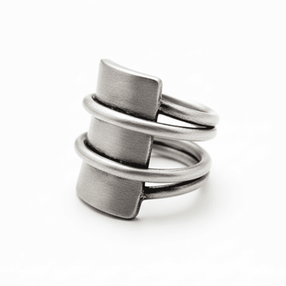 Vintage Geometric Stainless Steel Viking Ring